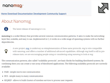 Tablet Screenshot of nanomsg.org